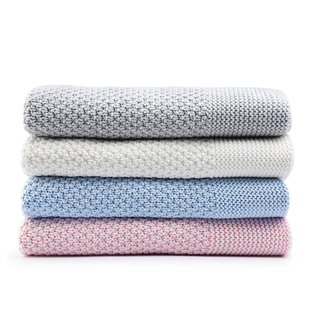 Organic Cotton Baby Blanket | Wiggly Knitted