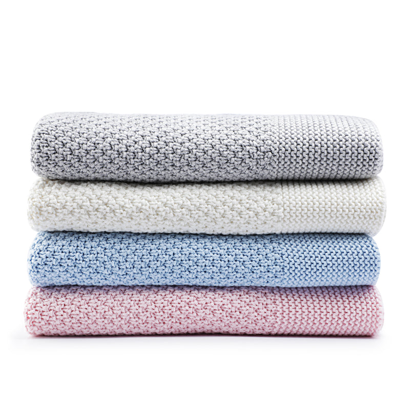 Organic Cotton Baby Blanket | Chunky Knitted