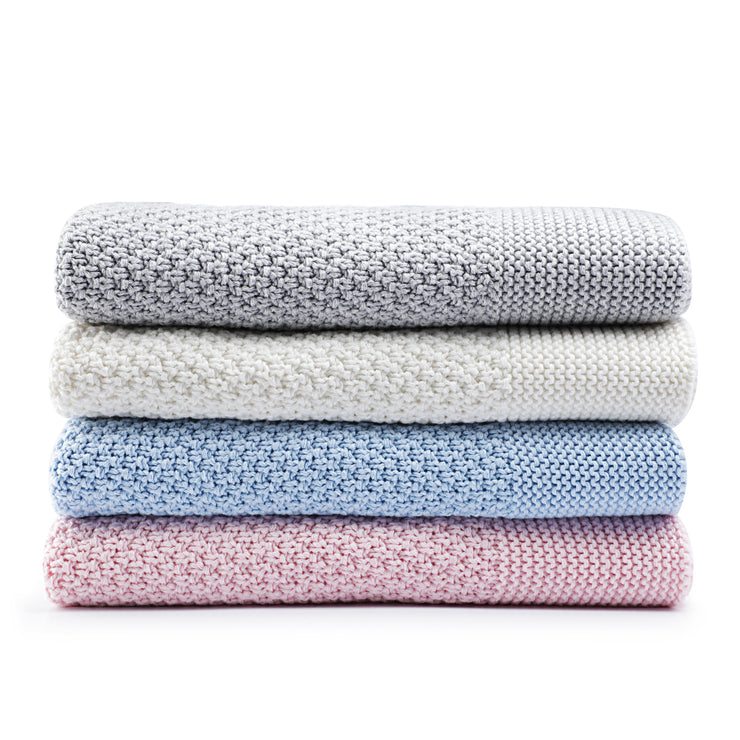 Organic Cotton Baby Blanket | Chunky Knitted