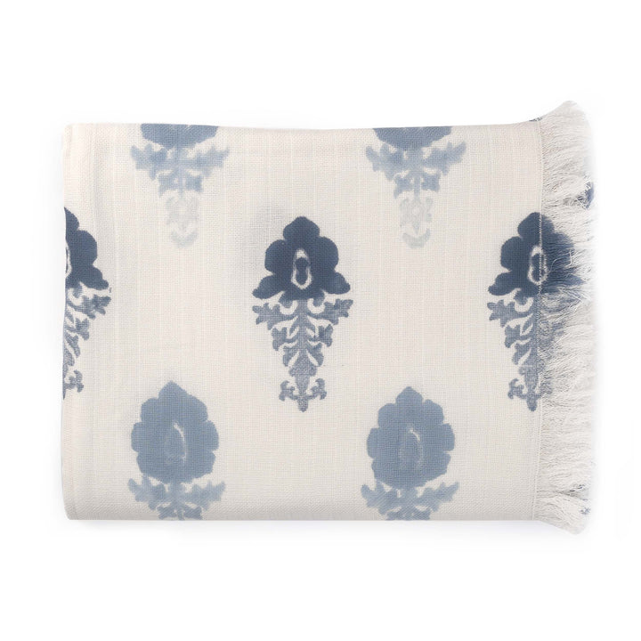 Fleur Ombre blue throw