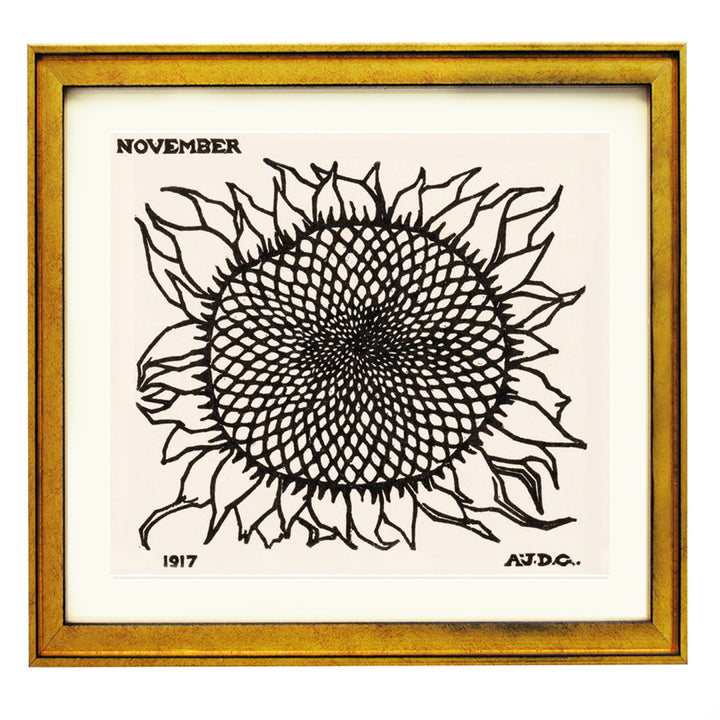 November Sunflower By Julie De Graag ART PRINT