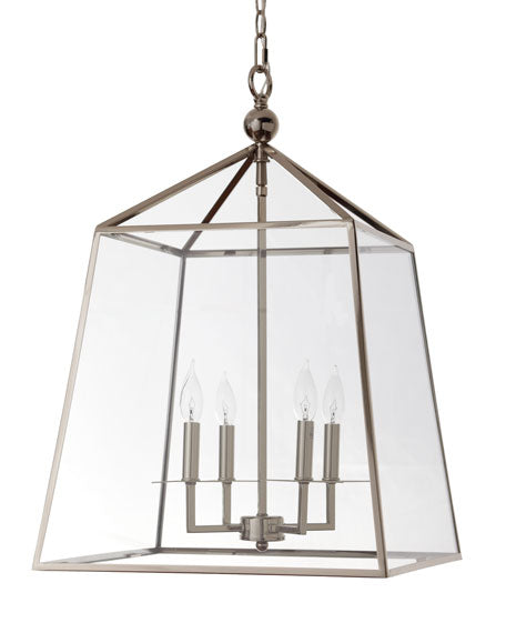 Square 4-Light Glass Lantern