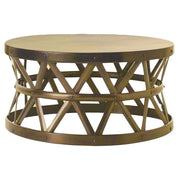 Contemporary Round Hammered Coffee Table