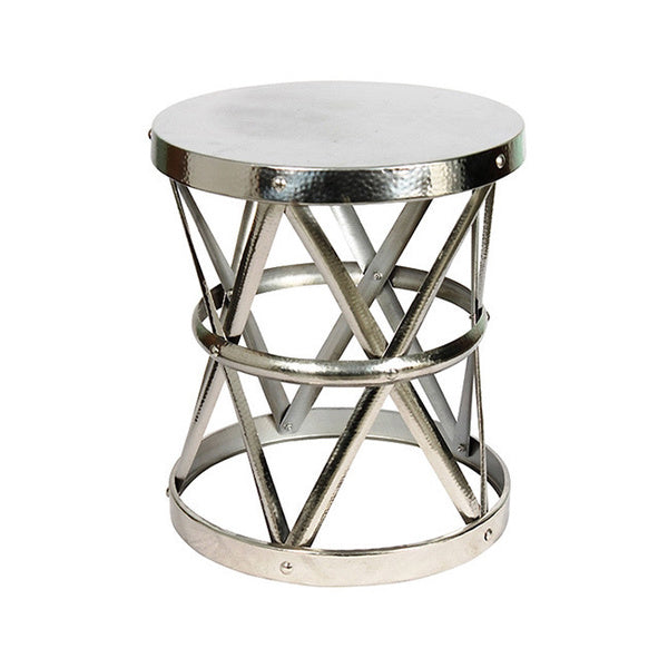 Hammered Drum End Table