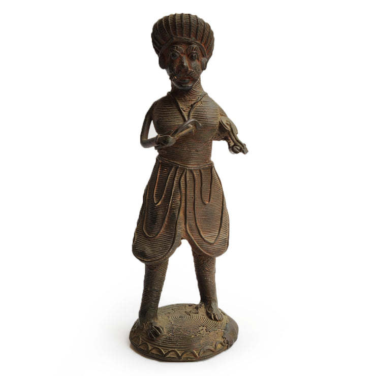 Musician with a turban Tribal Sculpture