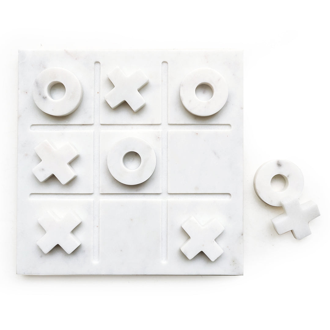 Handcrafted Marble Tic Tac Toe Game