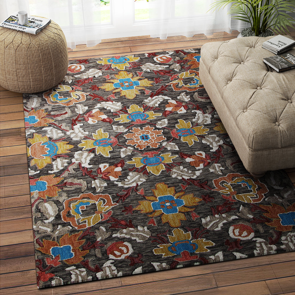 CAMEL MULTICOLOR SUZANI HAND TUFTED CARPET