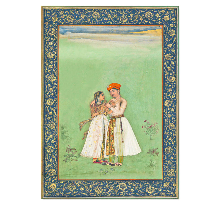 Shah Shuja with a Beloved Art Print