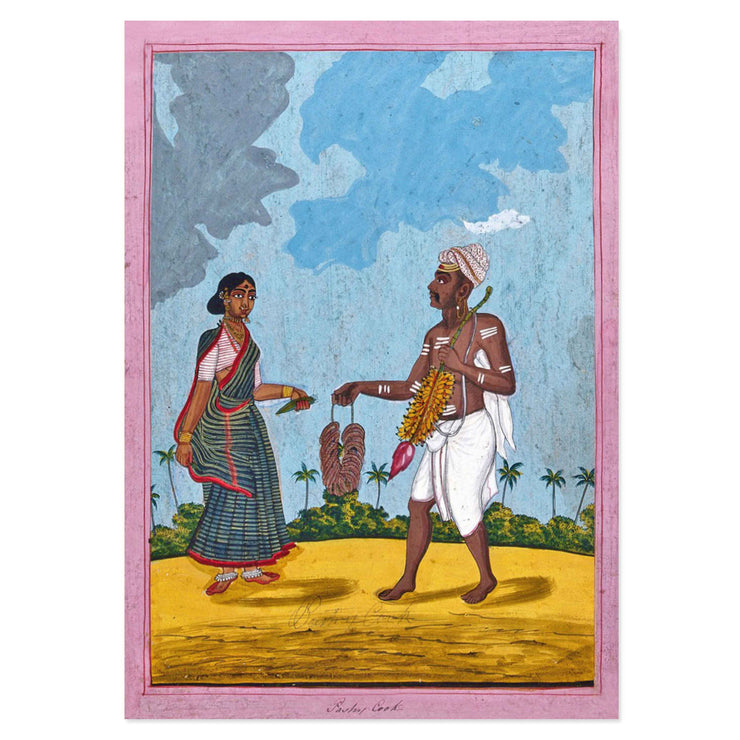 Indian pastry chef & wife art print