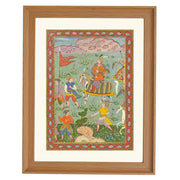 King Isfandiyar on horseback Art Print