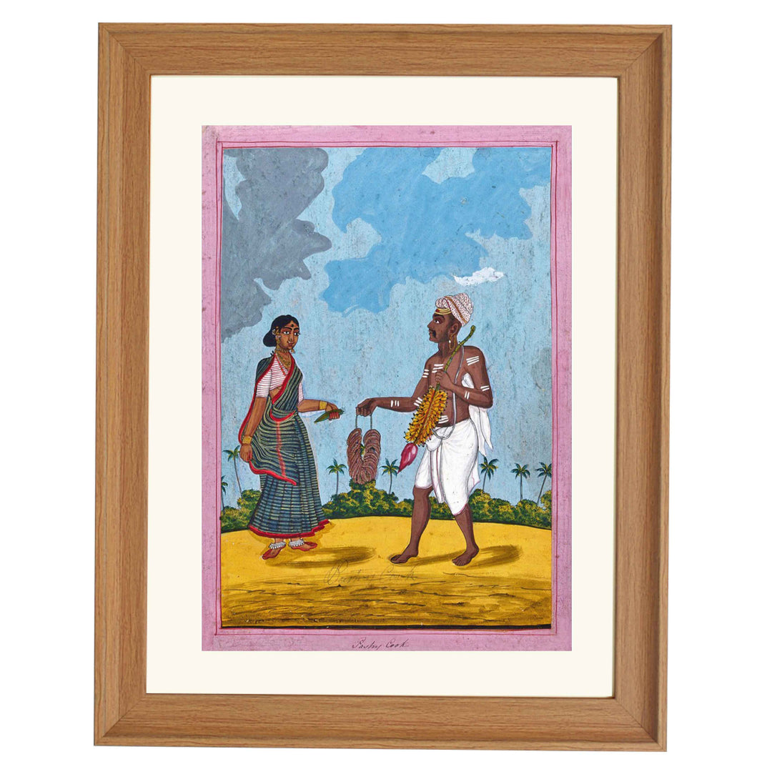 Indian pastry chef & wife art print