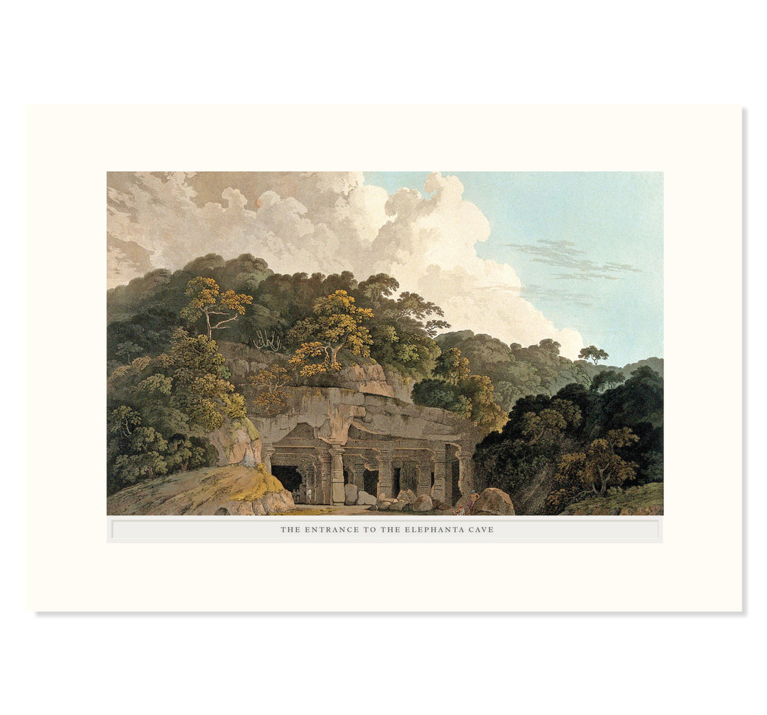 Entrance to a cave on the island of Elephanta Art Print