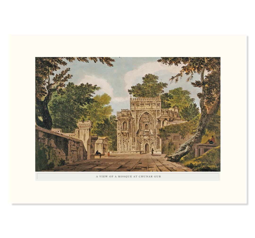 A View of a Mosque - Chunargarh Art Print