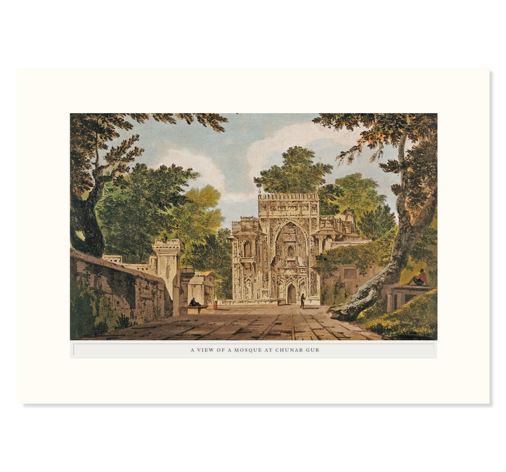 A View of a Mosque - Chunargarh Art Print