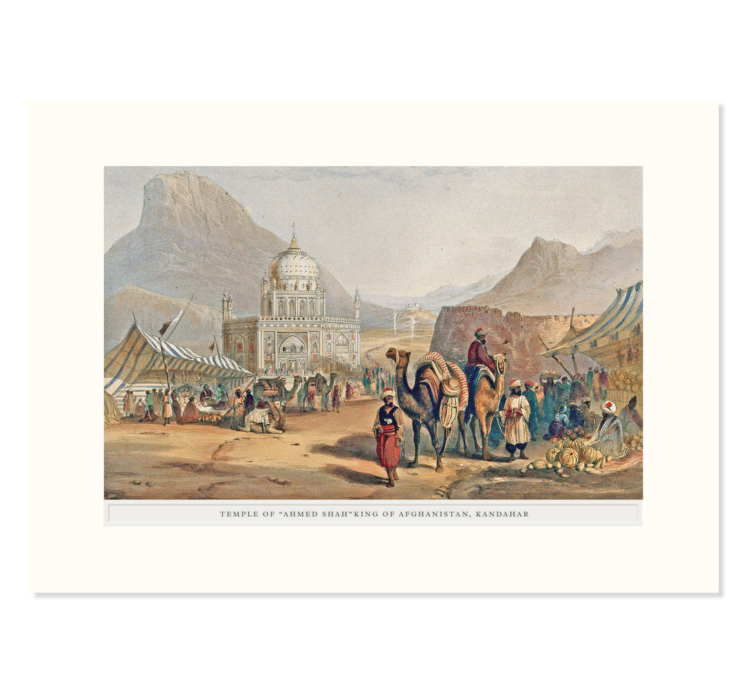 Open-air market outside the monument of Shah Ahmed Art Print