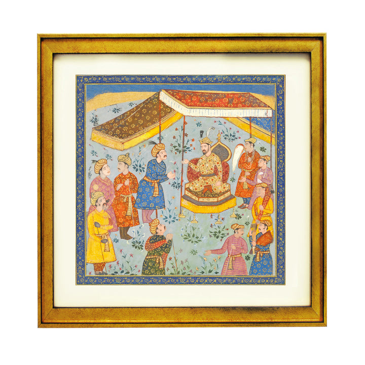 Reception of a Persian Ambassador by a Mughal Prince, early 17th century Art Print