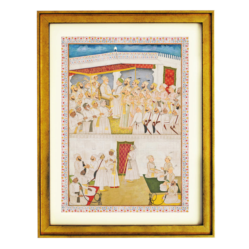 The Court of Alivardi Khan at Murshidabad's Darbar circa 1750 - 1753 Art Print