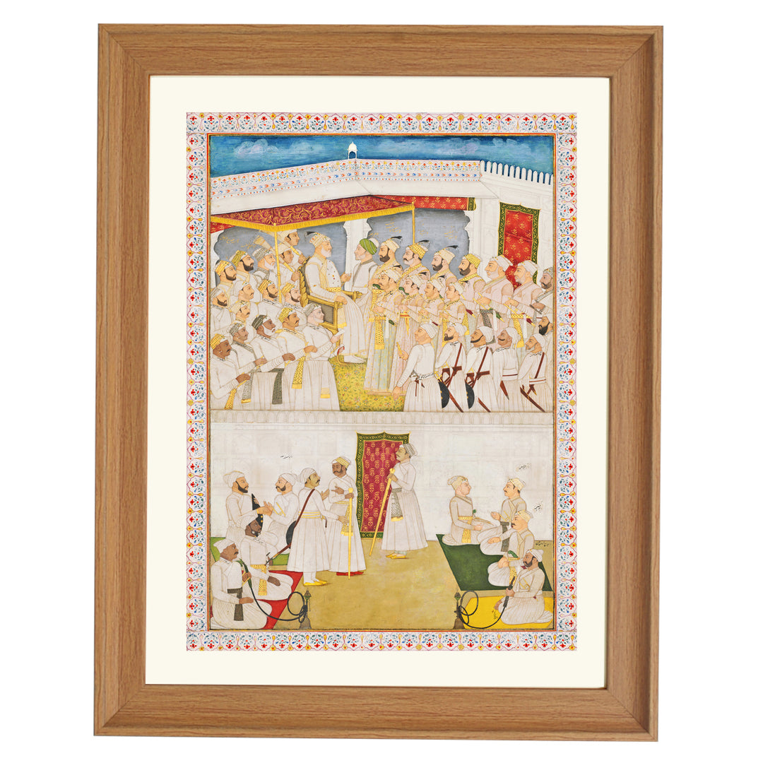 The Court of Alivardi Khan at Murshidabad's Darbar circa 1750 - 1753 Art Print