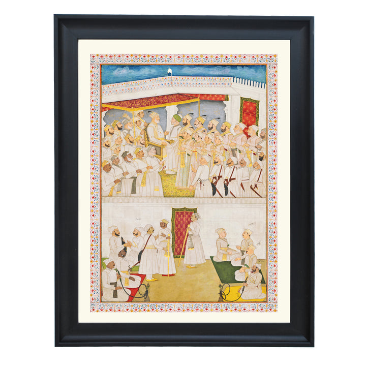 The Court of Alivardi Khan at Murshidabad's Darbar circa 1750 - 1753 Art Print