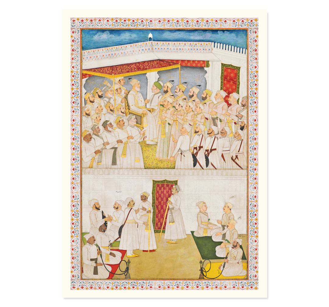 The Court of Alivardi Khan at Murshidabad's Darbar circa 1750 - 1753 Art Print