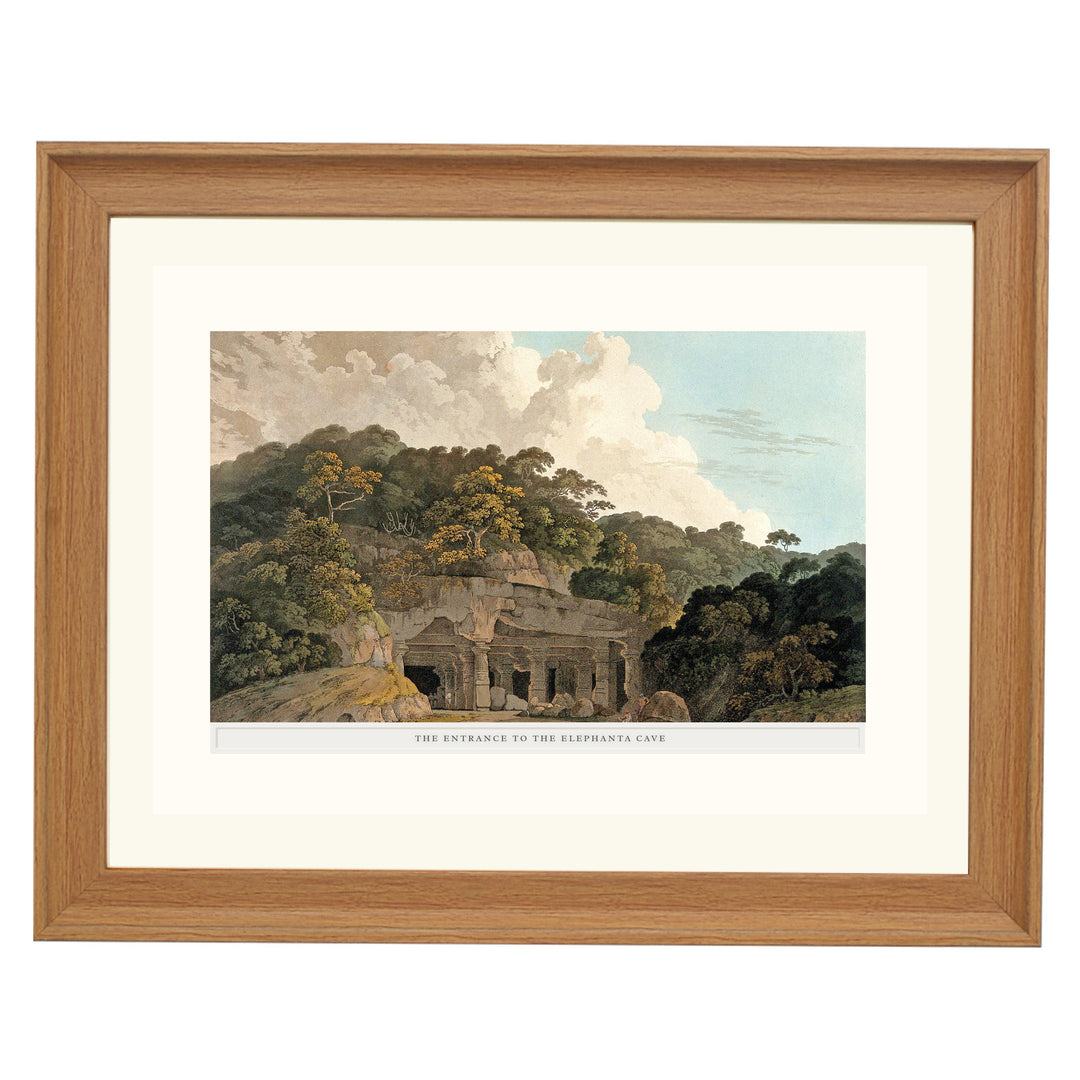 Entrance to a cave on the island of Elephanta Art Print