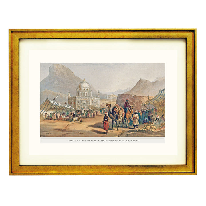 Open-air market outside the monument of Shah Ahmed Art Print