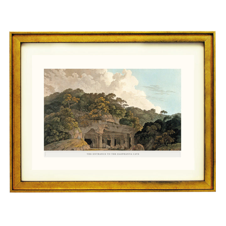 Entrance to a cave on the island of Elephanta Art Print