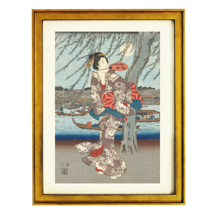 a cool summer evening at ryogoku Art Print