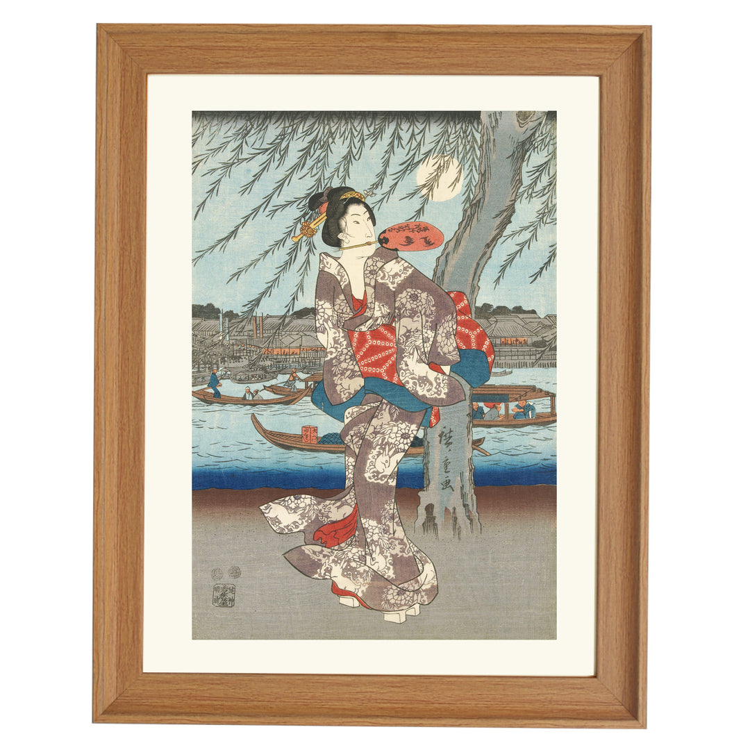 a cool summer evening at ryogoku Art Print