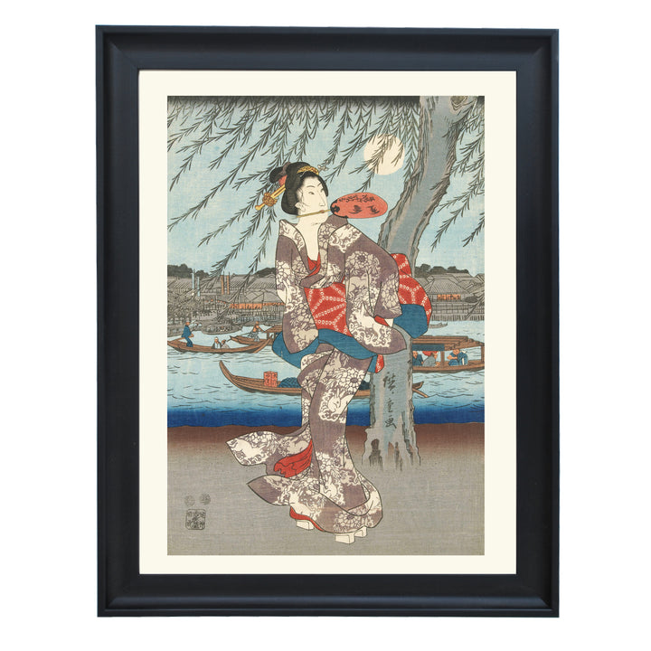 a cool summer evening at ryogoku Art Print