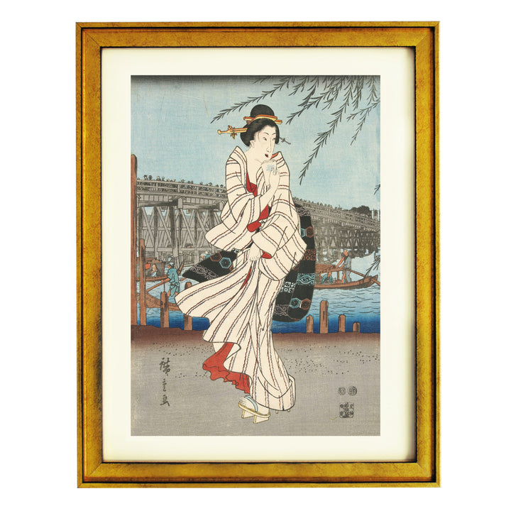 Evening on the Sumida River by Utagawa Hiroshige Art Print