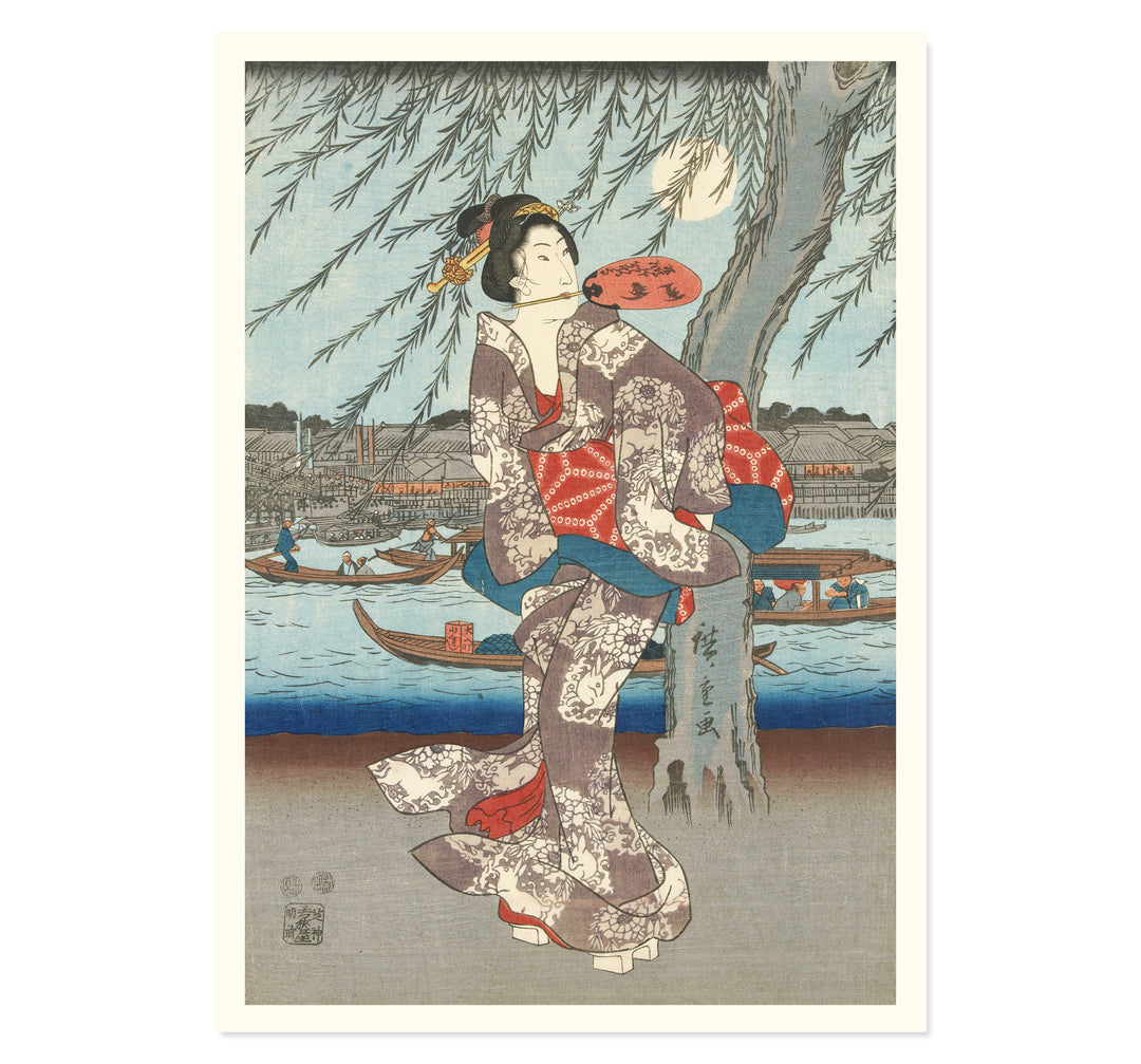 a cool summer evening at ryogoku Art Print