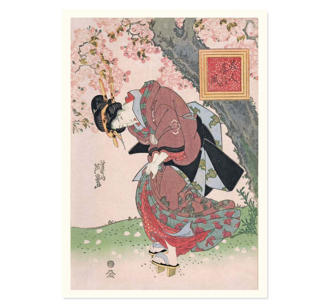 Beauties in a Spring Storm by Keisai Eisen Art Print