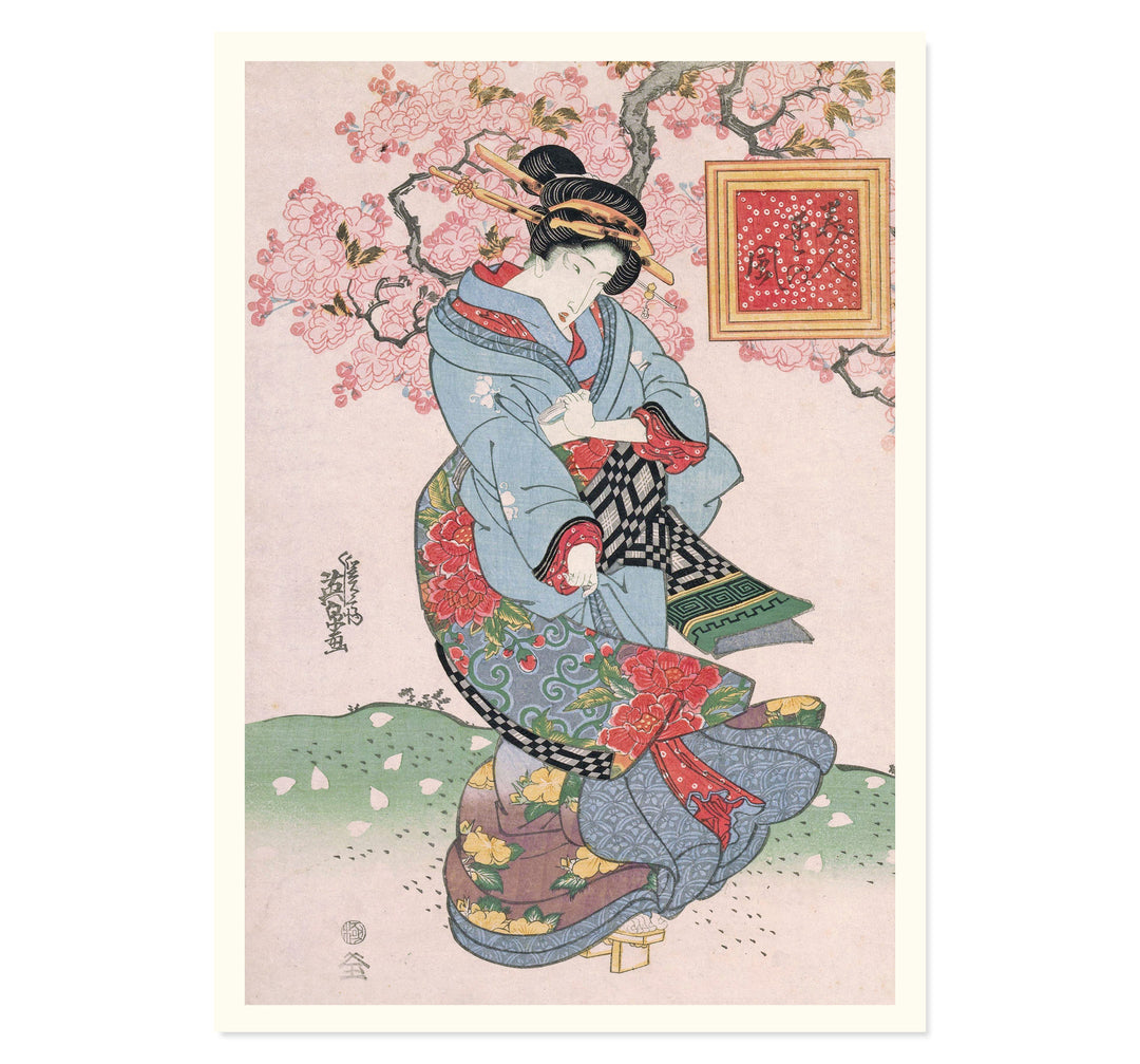 Beauties in a Spring Storm by Keisai Eisen Art Print