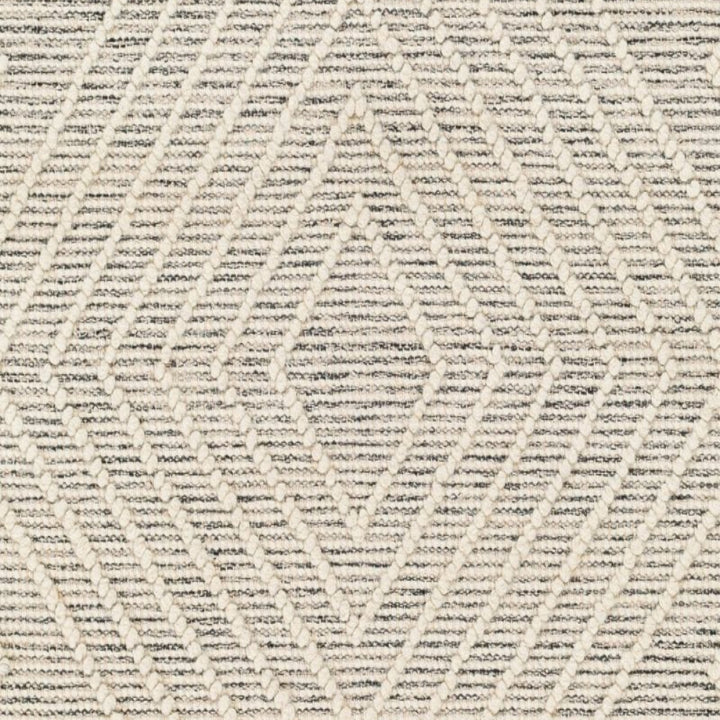 IVORY AND BLACK KILIM HAND WOVEN DHURRIE