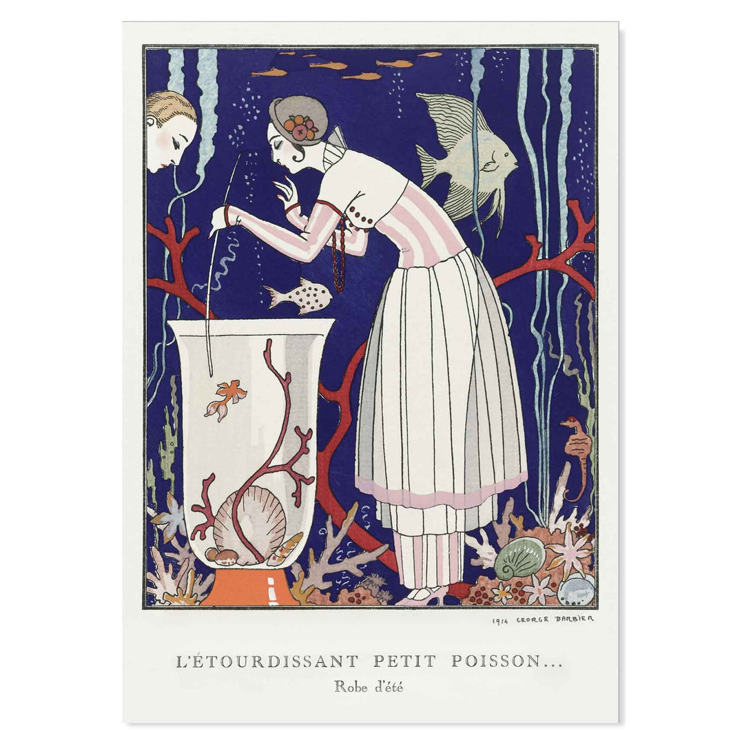 L'ÉTOURDISSANT PETIT POISSON… Robe d,été by George Barbier ART PRINT