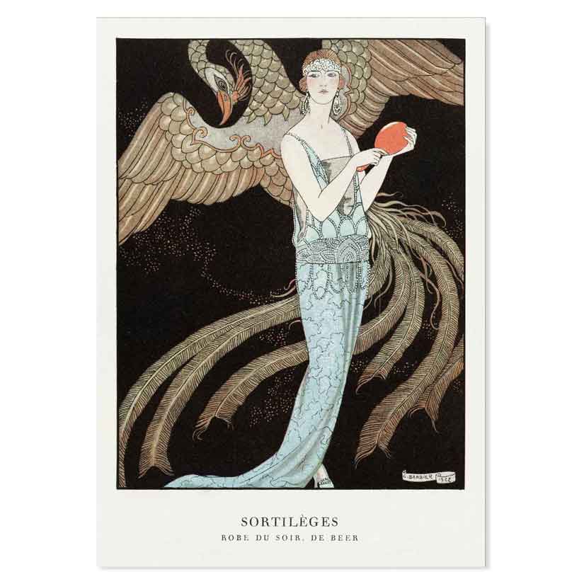 SORTILÈGES Robe du soir, De Beer by George Barbier ART PRINT