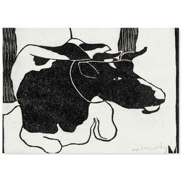 Lying cow  By Samuel Jessurun de Mesquita ART PRINT