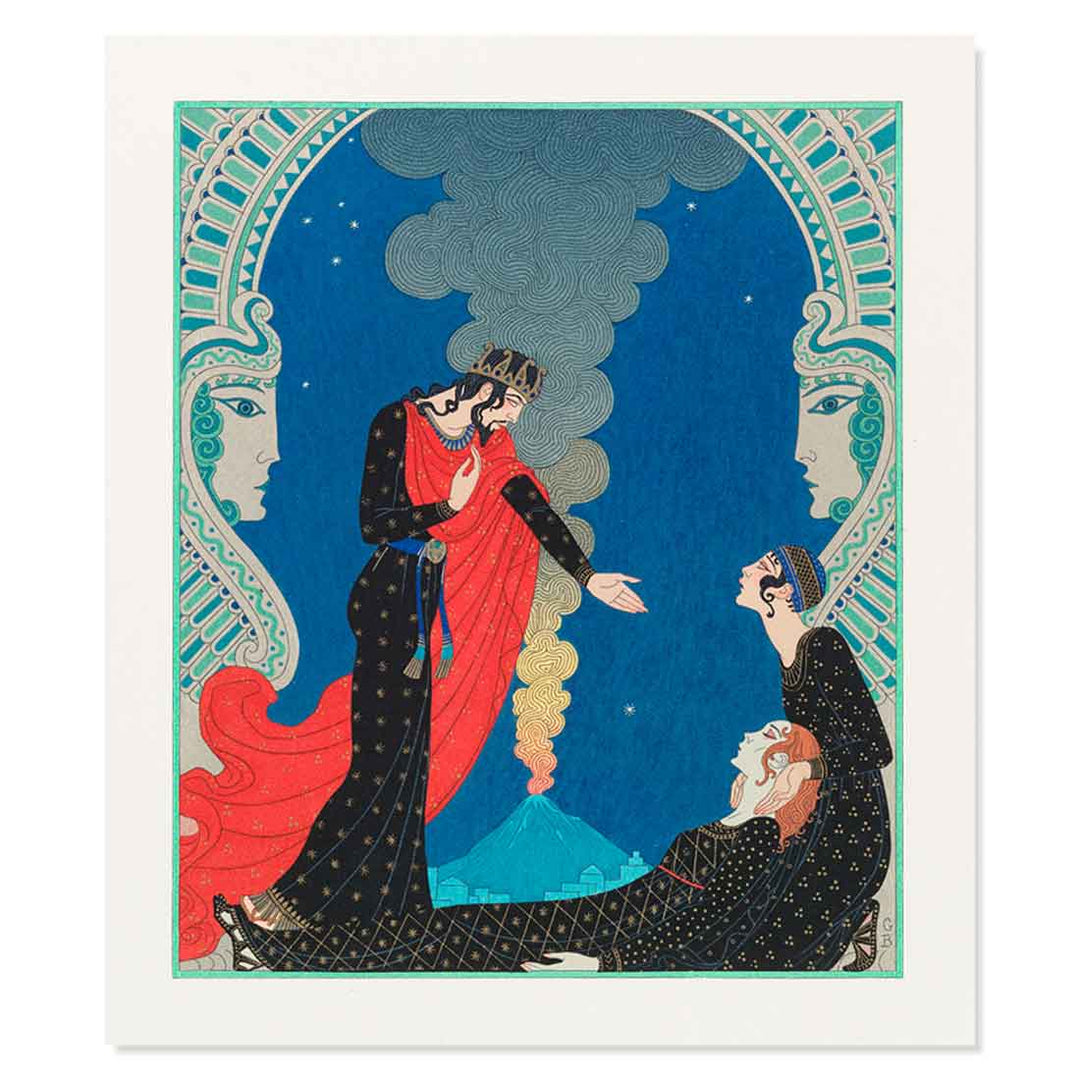 Empedocles and Panthea By George Barbier ART PRINT