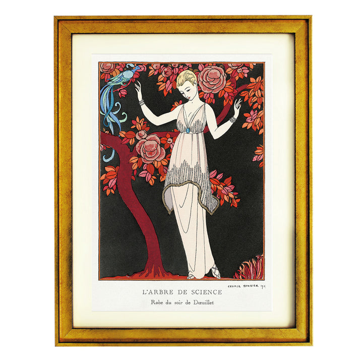 L'ARBRE DE SCIENCE Robe du soir de Doeuillet by George Barbier ART PRINT