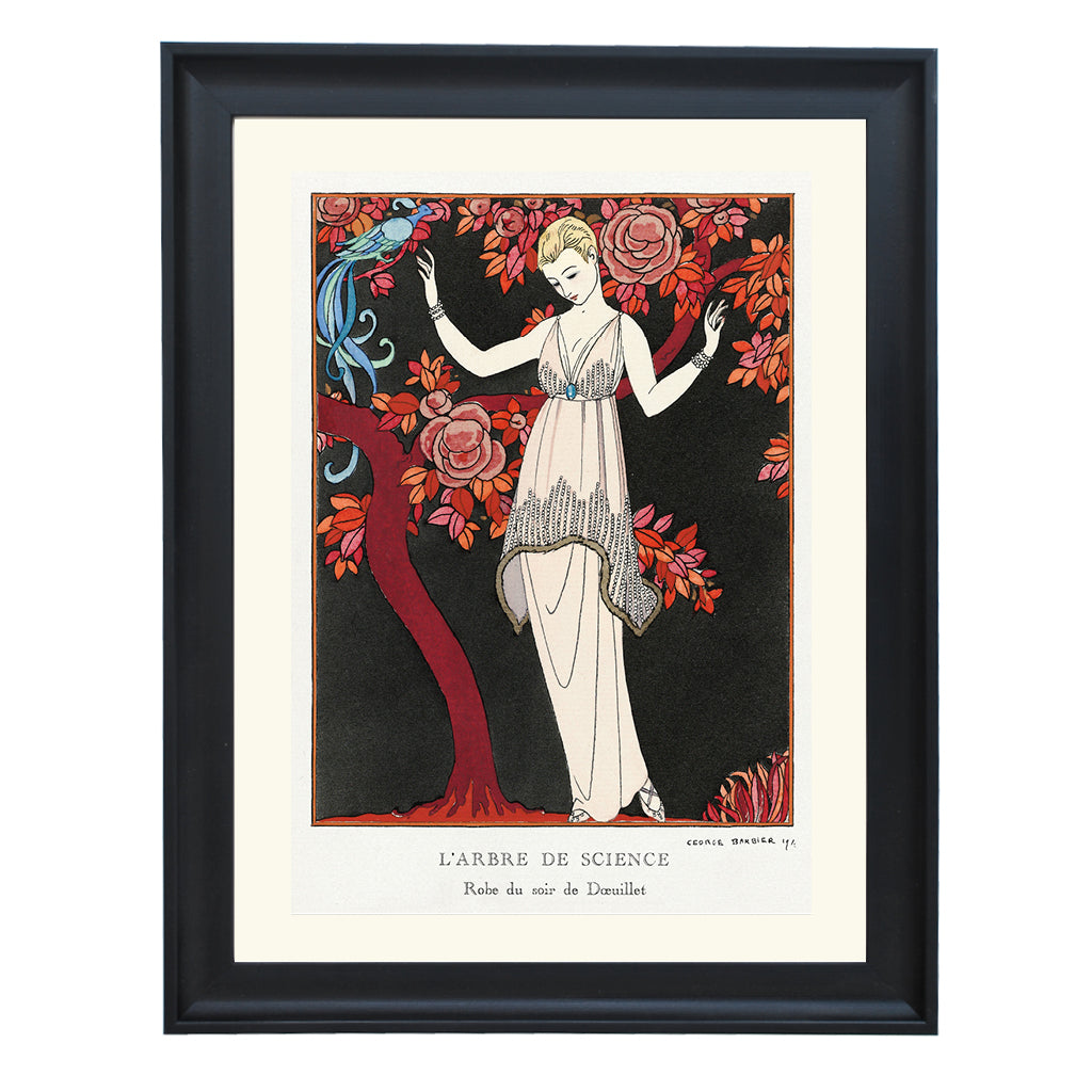 L'ARBRE DE SCIENCE Robe du soir de Doeuillet by George Barbier ART PRINT