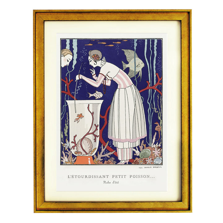 L'ÉTOURDISSANT PETIT POISSON… Robe d,été by George Barbier ART PRINT