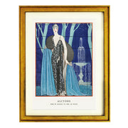 ALCYONE Robe et manteau du soir, de worth by George Barbier ART PRINT