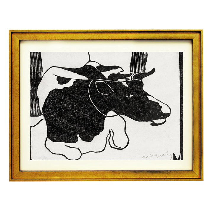 Lying cow  By Samuel Jessurun de Mesquita ART PRINT