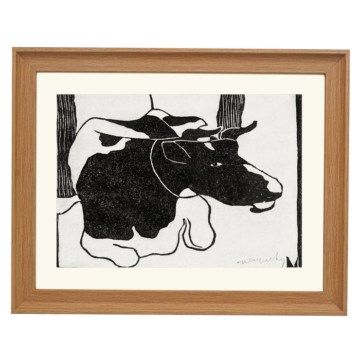 Lying cow  By Samuel Jessurun de Mesquita ART PRINT