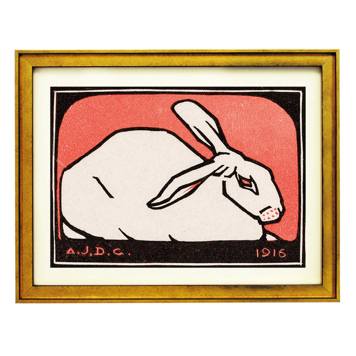 Lying rabbit By Julie De Graag ART PRINT