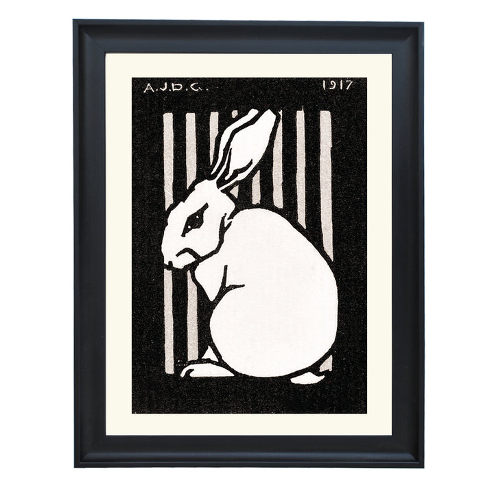 Sitting rabbit By Julie De Graag ART PRINT