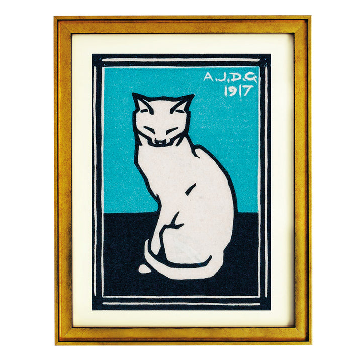 Sitting cat By Julie De Graag ART PRINT