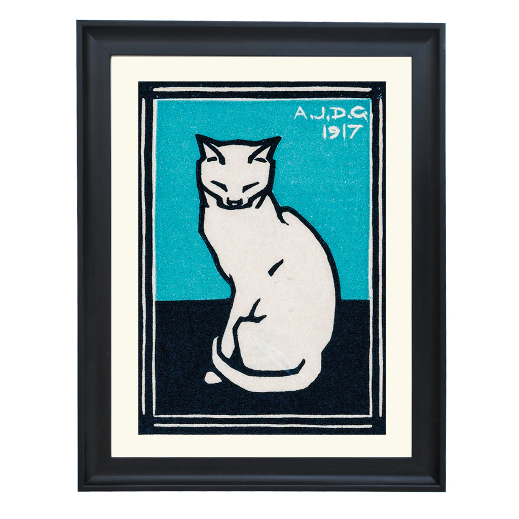 Sitting cat By Julie De Graag ART PRINT