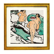 Women Bathing Between White Stones (1912)  by Ernst Ludwig Kirchner Art Print